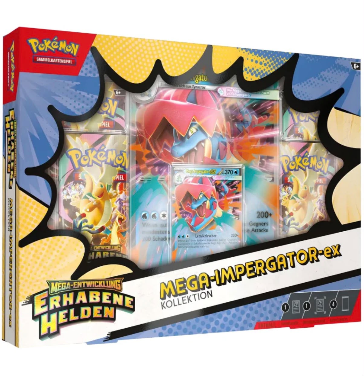 Pokemon TCG - Mega-Entwicklung 02.5: Erhabene Helden Mega-Impergator EX Kollektion - Deutsch
