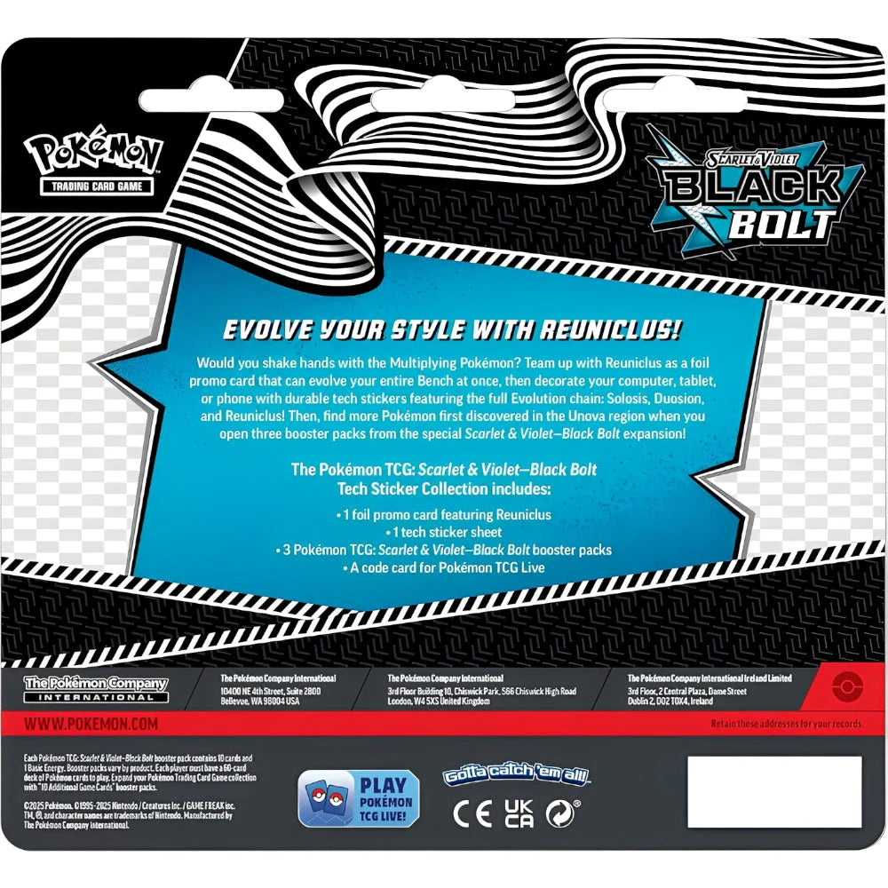 Pokemon TCG Scarlet & Violet SV10.5 White Flare Tech Sticker Blister Pack – 3 Packs (englisch)